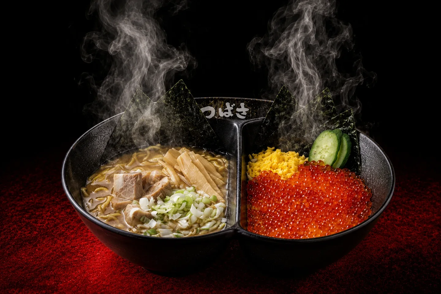 つばさラーメン いくら丼とハーフラーメン